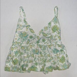 green and yellow babydoll top